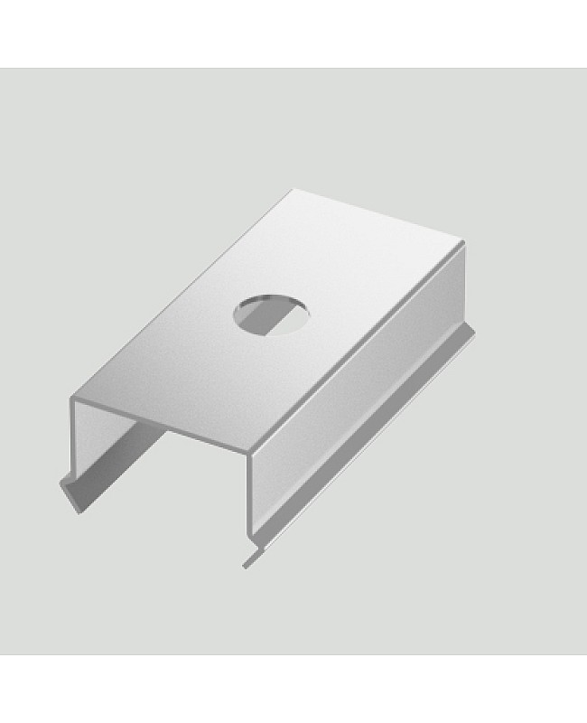 Metal mounting clips for task lighting LED channels