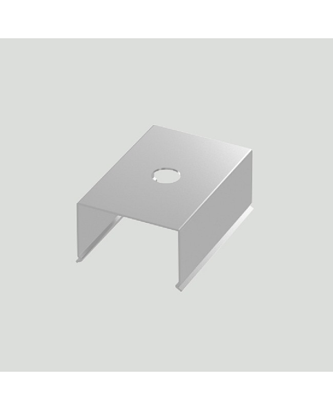 The metal mounting clips for undercabinet LED channel surface mount.
