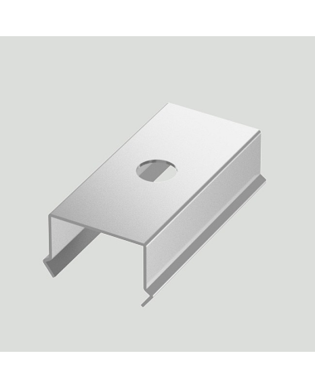 Aluminum light channel mounting clips
