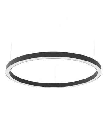 Pendant Round Black Aluminium LED Profile