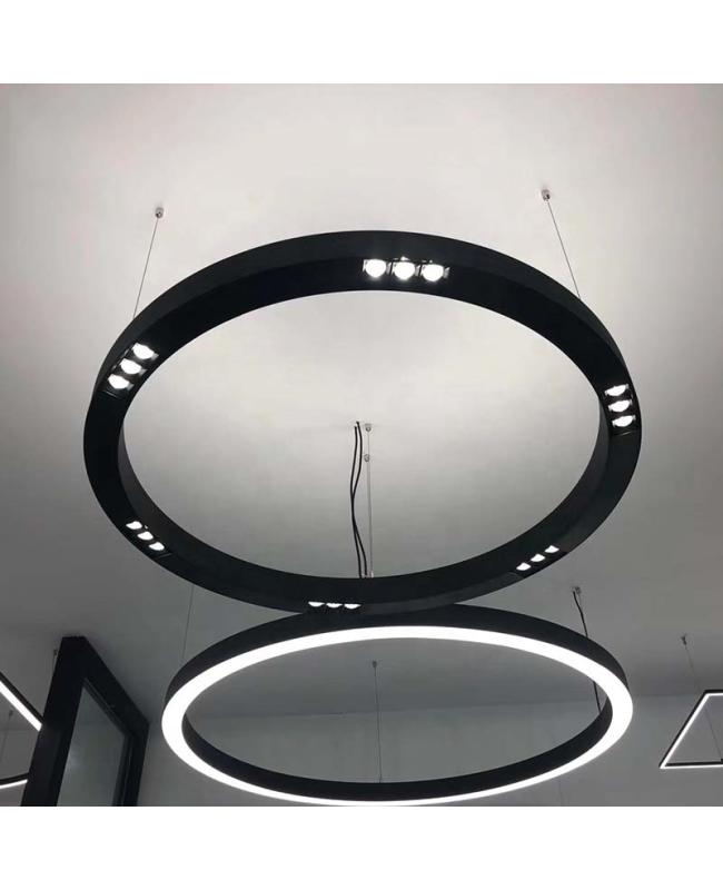 Round Black Aluminium LED Profile