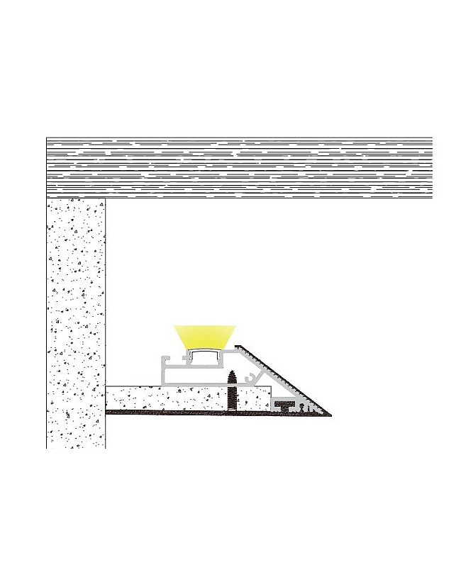 Architectural surface mounted valance LED track