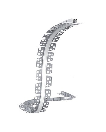 Plaster-in bendable LED strip light housing