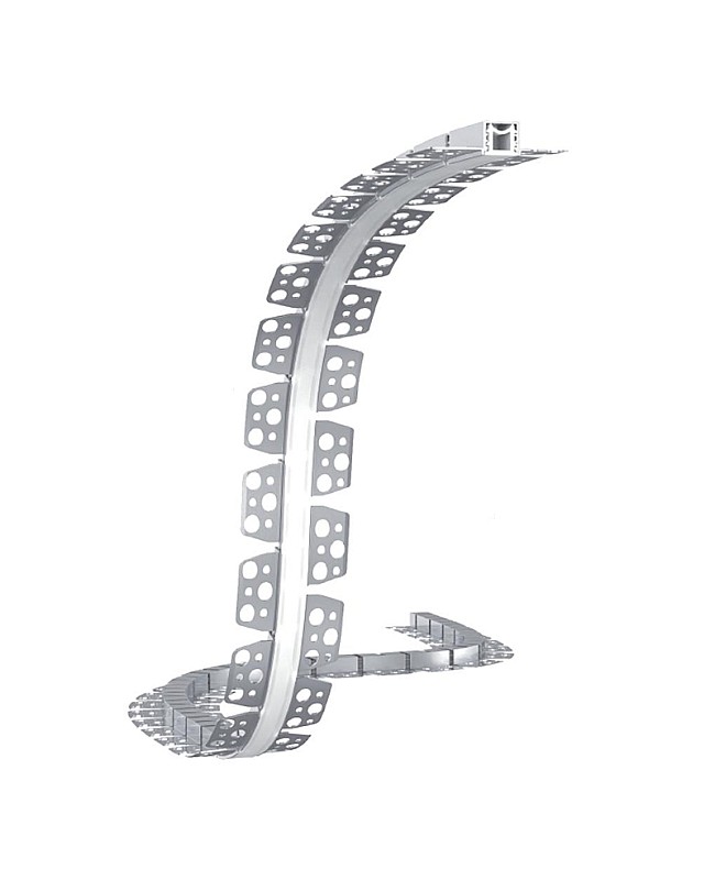 Plaster-in bendable LED strip light housing