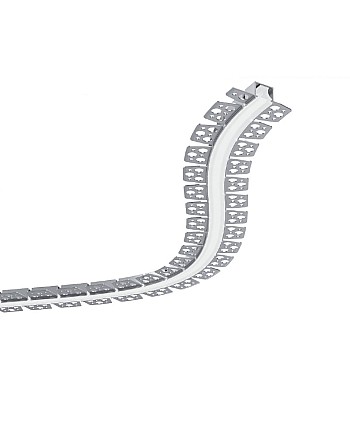 Plasterboard curved LED profiles