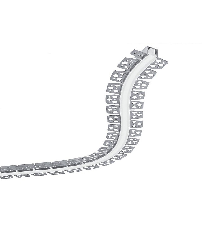 Plasterboard curved LED profiles