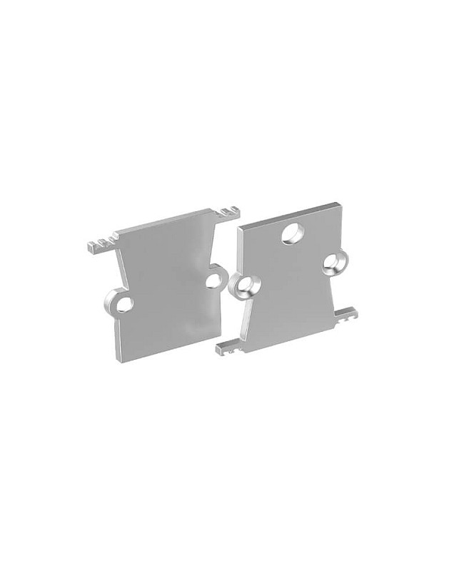 End caps for recessed cover LED channel