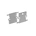 End caps for recessed cover LED channel