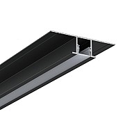 1/2" Black Recessed LED Channel For Wood Veneer Panel