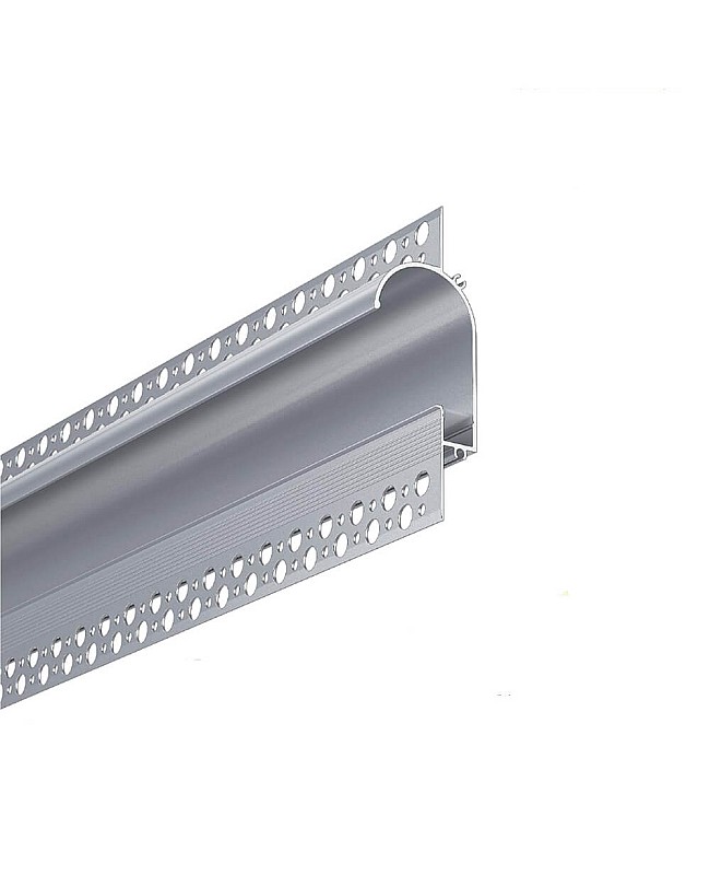Plaster-in recessed wall wash LED profile