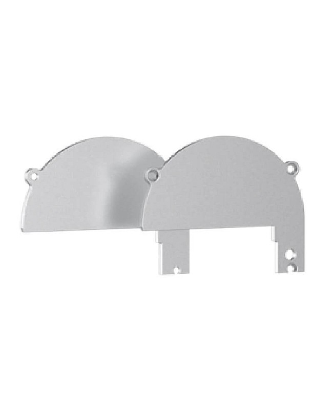 Wall wash LED channel end caps