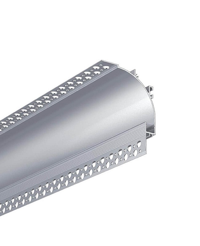 Trimless ceiling plasterboard cove light channel
