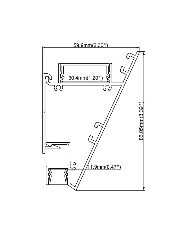 Up Down Wall Washer LED Channel
