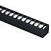 Anti-glare LED strip channel with grille cover