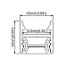 The dimension of surface mount linear LED profile