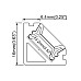 The dimension of small corner LED aluminum profile