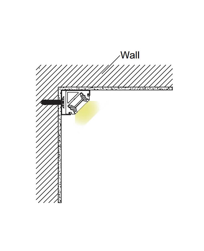 The lighting direction of mini recessed LED channel with grille louver