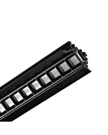 Ceiling recessed LED channel with grille louver