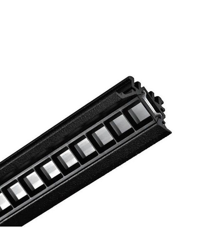Ceiling recessed LED channel with grille louver