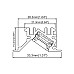 The dimension of black recessed anti-glare LED channel