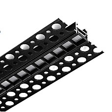 Anti-glare drywall LED channel black