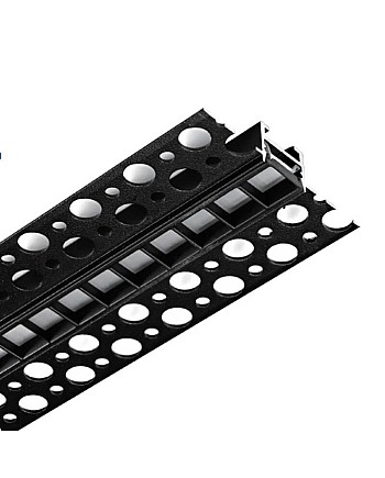 Anti-glare drywall LED channel black