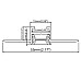 The dimension of anti-glare plaster-in aluminum LED extrusion