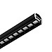 plastic diffuser and louvers for black round linear LED profile