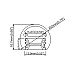 The dimension of pendant aluminum LED linear light channel