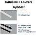 plastic diffuser and louvers for black round linear LED profile