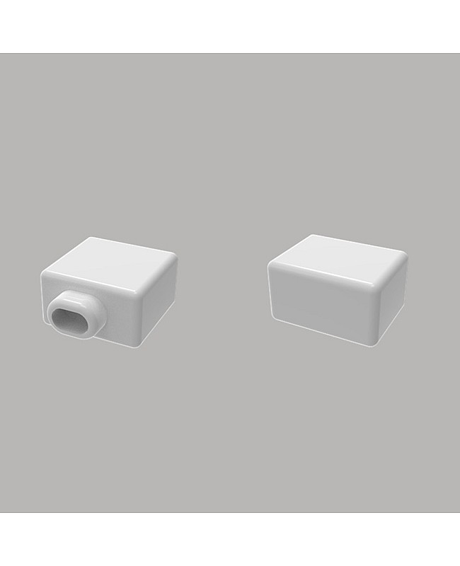 Silicone end caps for slim waterproof LED strip channels