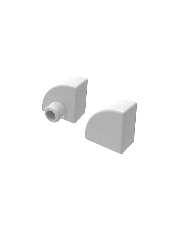 End caps with and without wire holes