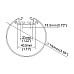The dimension of large round LED strip light housing