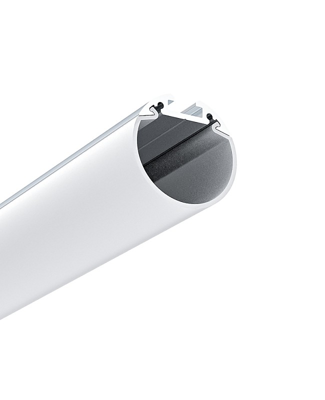 LED aluminum channels come with round diffusers perfect for modern interior pendant task lighting