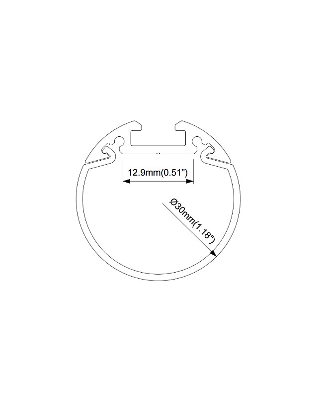 The dimension of round LED tube light iffuser