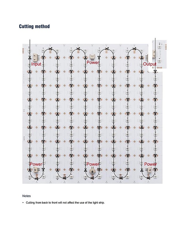 How To Cut The Addressable LED Sheet Lights