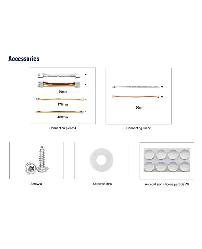 LED Lighting Sheet Accessories Included