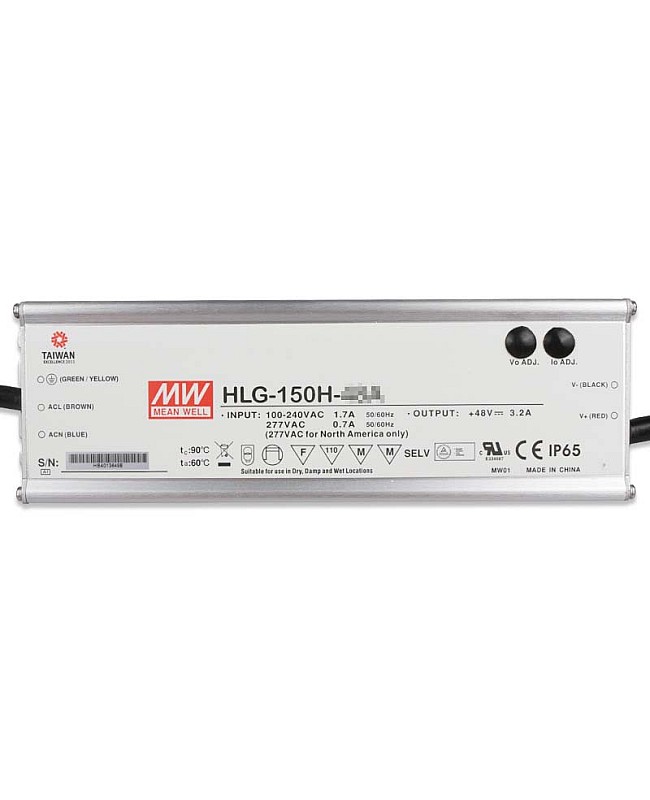 Waterproof Meanwell Adjustable Power Supplies HLG-150H