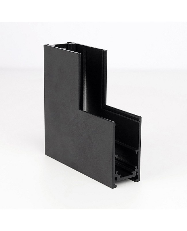 L vertical corner connectors for magnetic track light rail