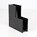 L vertical corner connectors for magnetic track light rail