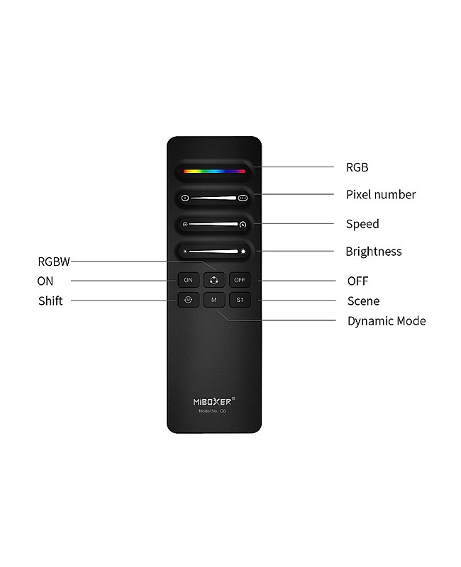 2.4G Pixel LED Strip Remote