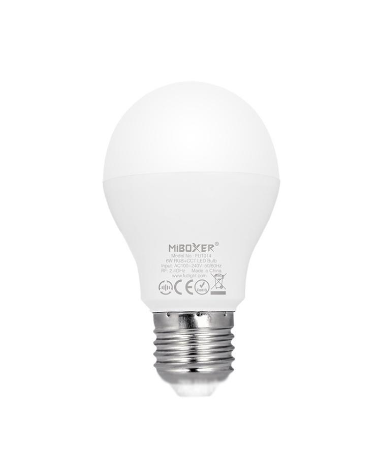 MiBoxer FUT014 6W E27 RGB CCT Color Changing Light Bulb