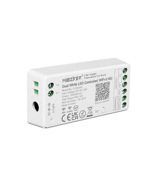 2.4g wifi miboxer fut035w dual white wifi led strip lights controller