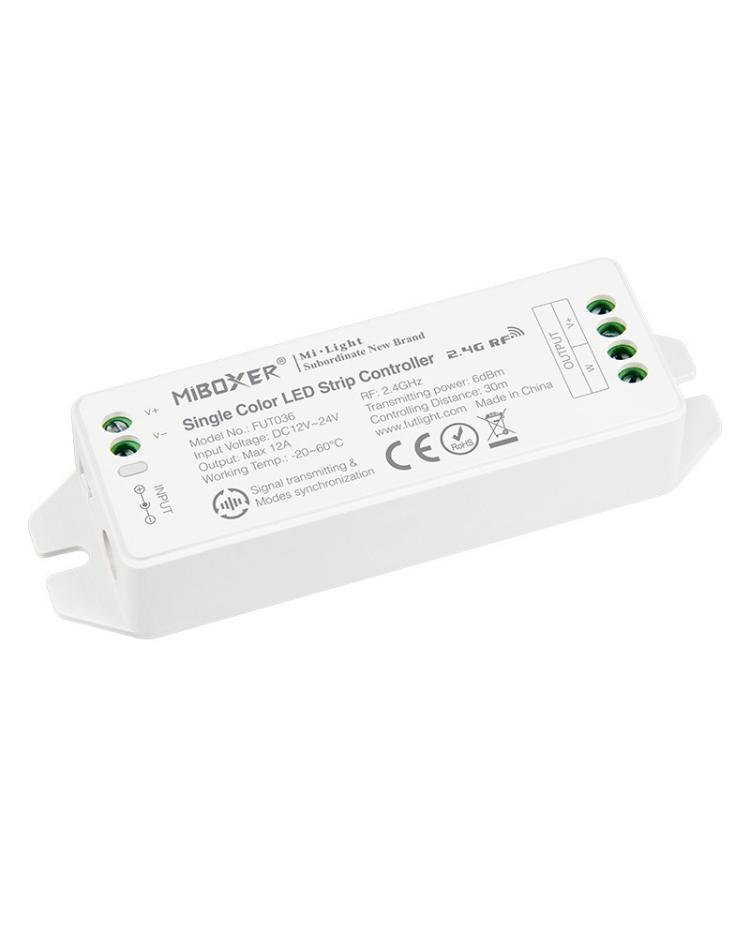 MiBoxer LED Controller With RF Touch Remote - Tunable White Light Strip  Controller - 4 Zone - 6 Amps / Channel - 12-24 VDC