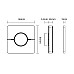 Dual White LED Light Remote Size