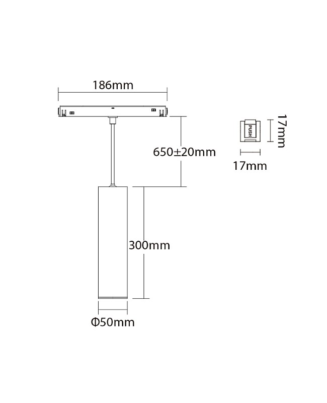 Zigbee 3.0 Magnetic Rail Pendant Light