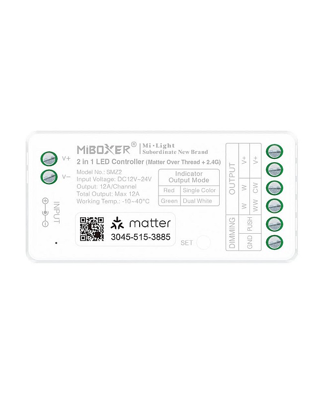 MiBoxer SMZ2 Matter Over Thread 2.4G LED Strip Dimmer