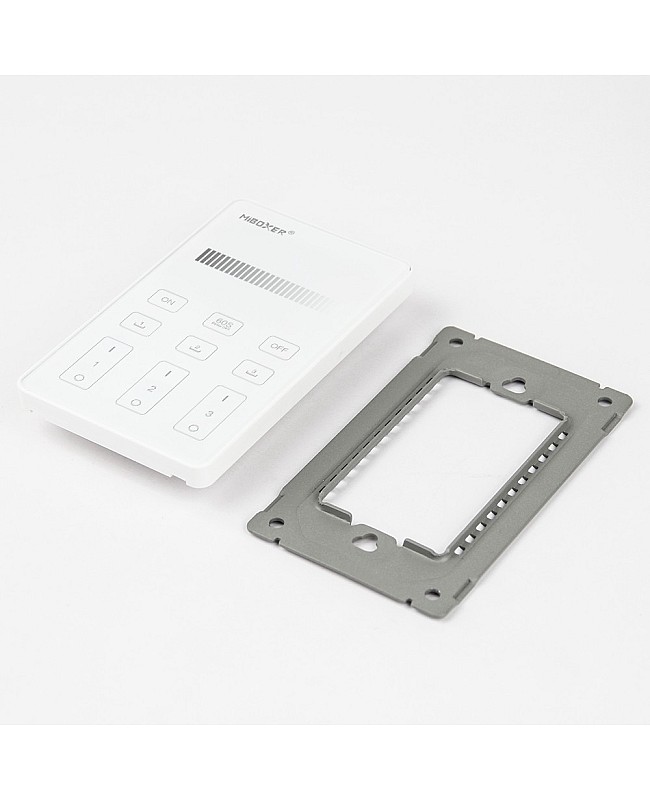 The LED strip remote control comes wtih a magnetic base.