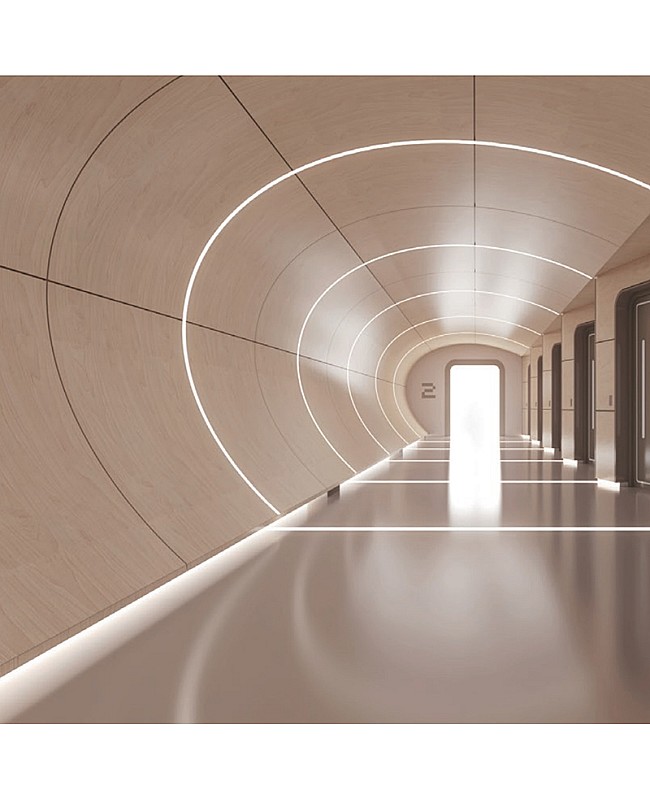 Drywall integrated flexible LED strip housing