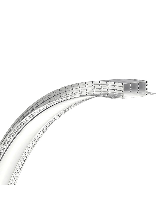 Flexible plaster-in LED profiles for ceiling and wall